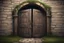 Placeholder: fantasy medieval open door