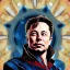 Placeholder: Sad, Elon musk as doctor strange, heartbroken, heroic, flying, insanely detailed, sunlit, realistic, grey eyes , acrylic paint