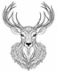 Placeholder: coloring pages: Imagine the image of a Fun deer for coloring. The picture occupies the center of the paper surrounded by a frame of intricate patterns or simple designs for coloring,
