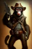 Placeholder: bounty hunter monkey cowboy with pistols