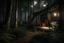 Placeholder: realistic, environment, bamboo forest, camp site, cozy, rendered in unreal engine, hyper realistic detail, dense, cozy, warm lighting, romantic, homey, video game