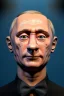 Placeholder: Waist up muppet Portrait, Vladimir Putin as muppet doll, Black suit, photo studio, blue background, unreal engine 5, concept art, art station, god lights, ray tracing, RTX, lumen lighting, ultra detail, volumetric lighting, 3d.