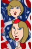 Placeholder: Taylor Swift as president of the US cartoony