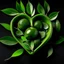 Placeholder: Green heart shape with green olives inside