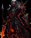 Placeholder: black and orange molten knight