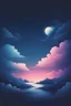 Placeholder: Subtle gradient, night, moonlight, chromatic flow, clouds, cool, dark, vibrant blue