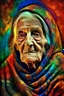 Placeholder: very old woman psychedelic image