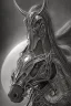 Placeholder: sauron on horse by h r Giger, Tim burton, junji ito, dystopian surrealism, dark horror fantasy, hdr, artstation intricate details, demonic, dark art, dark noir, neoclassical gothic horror