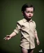 Placeholder: Salvador Dali toddler, full body, dramatic lighting, hyper realistic