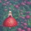 Placeholder: the large Amanita muscaria mushroom is a fairy home.dark masterpiece by savvas apterus.fantasy art by anna dittman.