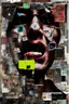 Placeholder: Ultra detailed medium portrait painting of laughing devil's, dark room with little light coming from an open door behind, torn up collage of clippings, broken circuitry background, matrix effects, punk visual art, punk art aesthetic, graffiti art, pop surrealism, collage art, cluttered paint glitches