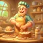 Placeholder: a cartoon character thirty years old confectioner , an ultrafine detailed painting by senior character artist, featured on polycount, sots art, artstation hd, 2d game art, behance hd