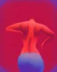 Placeholder: akvarel, woman body red, and golden, abstract, curvy, pastels, light, beautiful curves, woman from back, rosa, circle, back, spine, light, pastel, blurry, postmodern art, graphical, masterpiece, abstract art, contrast colors, bodies, bodies around each other