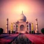 Placeholder: The Taj Mahal, Hindistan, sunset, fantasy art, flying birds, springs, landscape, beautiful, realistic, hyper detailed, unreal engine 5, octane render