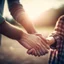 Placeholder: generate image man and woman holding hands in a romantic way