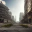 Placeholder: a deserted city, empty buildings, vegetation, trending on artstation, high detail, high definition, high quality, photo-realistic, ultra-realistic, hyper-realistic, 4k