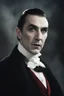 Placeholder: Bela Lugosi as Count Dracula - full color - 32k, UHD, 1080p, 8 x 10, glossy professional quality digital photograph - dark foggy gradated background, historic, powerful, octane rendering, exquisite detail, 30 - megapixel, 4k, 85 - mm - lens, sharp - focus, intricately - detailed, long exposure time, f8, ISO 100, shutter - speed 1125, diffuse - back - lighting, ((skin details, high detailed skin texture)),