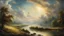 Placeholder: Style John Constable, relaxation, dream world, calm beauty, fantasy world, magic, heaven, celestial, beautiful composition, exquisite detail, 135mm lens