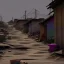 Placeholder: slums in the hill, highly realistic, concept art style, 3d, render, 8k