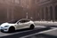 Placeholder: A Tesla 'Model Y' is drifting at high speeds, near the 'Central Synagogue' in New York City. (CINEMATIC, WIDE ANGLE LENS, PHOTO REAL)