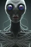 Placeholder: spider alien, head,8 eyes, evil, 8k, finely detailed, photo realistic, HR Giger style