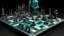 Placeholder: A blackish teal shadowy chess themed stronghold painted by Henri-Robert Bresil