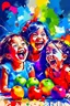 Placeholder: An abstract image about being greatful, laughter, children, god, fruits, friends