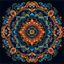 Placeholder: mixed art of Midnight Mandala illustration colorful painting