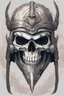 Placeholder: WARRIOR skull helmet, anime style, portrait
