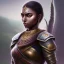 Placeholder: Fantasy setting, woman, dark-skinned, indian, ranger, 20 years old