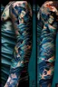 Placeholder: Tattoo sleeve god zodiac sign aquarius ukiyo-e