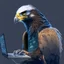 Placeholder: profile picture of a eagle as a hacker using computer