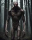 Placeholder: un monstre qui inspire la peur dedans les bois la nuit forme humanoïde peaux humaine