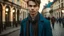 Placeholder: handsome young man on the streets of the Eastern city images for fairy tales