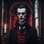 Placeholder: Character design of a Victorian vampire, medium: photography, style: reminiscent of the characters in Bram Stoker's Dracula, lighting: soft, diffused candlelight creating a gothic atmosphere, colors: rich blacks and reds with pops of white, composition: shot with a Nikon D850 DSLR, Nikkor 85mm f/1.4 lens, Resolution 45.7 megapixels, ISO sensitivity: 100, Shutter speed 1/60 second, full body shot capturing the elegant design of the vampire, focus on the character's pale face and intricate costume