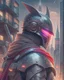 Placeholder: Best quality, masterpiece, ultra high definition, Retro Futuristic,cyberpunk knight Comic style