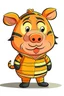 Placeholder: a cartoon pig in a tiger costume