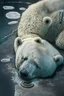 Placeholder: polar bear melting into a puddle, hyper-realistic photography, detailed expression of agony, hyper-realistic fur and anatomy details, Takeshi Kawano style, engraved fur details, anatomically correct animal, dark colour tone, epic colour treatment, cinematic colour treatment, meticulously intricate perfectly symmetrical extremely detailed, pixiv daily ranking, pixiv, extreme depth of field, artstation, sculpture style, spectacular details, volumetric lighting, masterpiece, cinematic, Hollywood pr