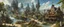 Placeholder: A busy outdoor surrealist market, in a beautiful surreal outdoor countryside summer scene, with hills & fields, intricate dwellings, many pathways & stairways, streams, waterfalls, a waterwheel, & magnificent sky-beasts : in the style of Salvador Dali & Hieronymus Bosch, very high detail, photorealistic, epic cinematic, 8K, Large depth of field