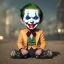 Placeholder: Joker toddler, robot, full body, tokio background, dramatic lighting, hyper realistic, unreal engine 5, 8k