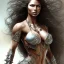 Placeholder: adrianna lima dnd bodybuilder ninja by gerald brom luis royo