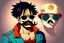 Placeholder: luffy with sunglasses and mustaches