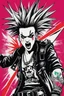 Placeholder: The punk is rebellious, bold, and exuding energy. The poster should capture the essence of punk culture, mixed with the power of the energy bar. Maybe the punk is portrayed with colorful hair spikes, ripped clothing, and piercings, standing defiantly with the energy bar in hand. The Anarchy logo should be prominent, symbolizing the rebellious spirit of the punk scene.