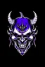 Placeholder: logo white writing devil demon666 purple