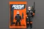 Placeholder: packaging label Mike pence g.i. joe toy With a gun space force uniform action figure, fluorescent orange, pricetag, snowcat vehicle