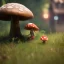 Placeholder: Mushroom girl and mushroom house, unreal 5, octane render, cinema4d, redshift render, hyper realistic, cenematic, vibrancy, synthwave, retouch, centered, dynamic lighting, dramatic lighting, 4k, highly detailed, attractive beautiful, realistic, epic composition, holographic,