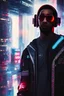 Placeholder: hero angle of cyberpunk Ludacris, highly detailed, sharp focus, cyberpunk style, cyborg, futuristic, 8k, 35mm, cinematic lighting