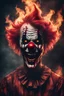 Placeholder: Horror satanic bloody fire clown