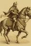 Placeholder: A king rides a horse