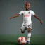 Placeholder:  the Egyptian soccer player Shikabala as a child ,baby face,He is wearing a Zamalek Club T-shirt, full body, Pandora background